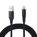 1m Cloth Braided Cord USB A to 8 Pin Data Sync Charge Cable for iPhone, iPad(Black)