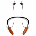 V89 Steel Wire Cord Earbuds Wireless Bluetooth V4.2 Sports Gym HD Stereo Headset with Mic, For iPhone, Samsung, Huawei, Xiaomi, HTC and Other Smartphones(Orange)