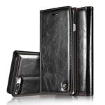 CaseMe-003 for iPhone 8 Plus & 7 Plus PU + PC Business Style Crazy Horse Texture Horizontal Flip Leather Case with Holder & Card Slots & Wallet(Black)