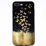Gold Butterfly Painted Pattern Soft TPU Case for iPhone 8 Plus & 7 Plus