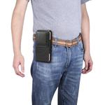 5.2 inch Universal Vertical Lambskin Texture Waist Bag  for iPhone XS, Galaxy S10e, Huawei P30 (Black)