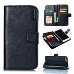 Litchi Texture Horizontal Flip Leather Case for iPhone 7 Plus, with Nine Card Slots & Wallet & Photo Frame(Black)