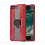 Iron Warrior Shockproof TPU + PC Protective Case for iPhone 7 Plus, with 360 Degree Rotation Holder(Red)