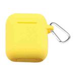 Thicken Cover Anti-drop Dust-proof Buckle Bluetooth Earphone Silicone Case for Apple Airpods(Yellow)