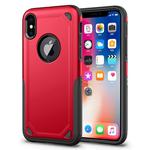 For iPhone X / XS Shockproof Rugged Armor Protective Case(Red)