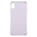 For iPhone XS Max 0.75mm Dropproof Transparent TPU Case (Purple)