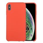 For iPhone XS Max Four Corners Full Coverage Liquid Silicone Protective Case Back Cover(Orange)