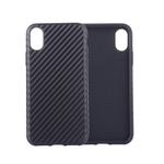 Carbon Fiber Texture PU Case for  iPhone XS Max  (Black)