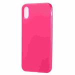 For iPhone XS Max Candy Color TPU Case(Magenta)