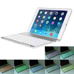 2 in 1 For iPad Air 2 Foldable Adjustable (0 - 135 Degrees) Aluminium Alloy Tablet Tablet Case Holder + Slim Bluetooth V3.0 Keyboard with 7 Colors LED Backlights & Intelligent Inductive Switch Function, Operation Distance: within 10m(Silver)