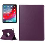 Litchi Texture Horizontal Flip 360 Degrees Rotation Leather Case for iPad Pro 11 inch (2018)，with Holder (Purple)