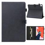 ENKAY Crazy Horse Texture + Plastic Bottom Case Horizontal Flip Leather Case for iPad Pro 11 inch (2018)，with Holder & Card Slots & Wallet & Sleep / Wake-up Function(Blue)