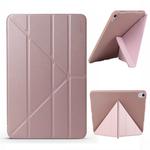 ENKAY Lambskin Texture + TPU Bottom Case Horizontal Deformation Flip Leather Case for iPad Pro 11 inch (2018)，with Three-folding Holder & Sleep / Wake-up Function (Rose Gold)