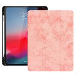 Horizontal Flip Leather Case with Pen Slot  Three-folding Holder & Wake-up / Sleep Function for iPad Pro 12.9 (2018)(Pink)