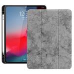 Horizontal Flip Leather Case with Pen Slot  Three-folding Holder & Wake-up / Sleep Function for iPad Pro 12.9 (2018)(Grey)