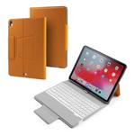 Colored Backlight Bluetooth Keyboard with Leather Flip Tablet Case for iPad Pro 11 (2018) (Orange)