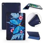 Butterflies  Pattern Horizontal Flip PU Leather Case for iPad Air 2019 / Pro 10.5 inch, with Three-folding Holder & Honeycomb TPU Cover