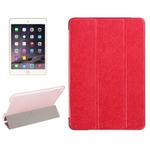 Silk Texture Horizontal Flip Leather Case with Three-Folding Holder for iPad Mini 2019 (Red)