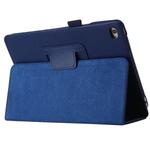 Litchi Texture Horizontal Flip PU Leather Protective Case with Holder for iPad Mini 2019 (Dark Blue)