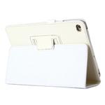 Litchi Texture Horizontal Flip PU Leather Protective Case with Holder for iPad Mini 2019 (White)