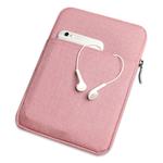 Shockproof Canvas + Space Cotton + Plush Protective Bag for iPad Mini 5 2019(Pink)