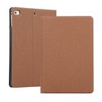 Cloth Texture TPU Horizontal Flip Leather Case for iPad Mini 2019 & Mini 4, with Holder (Brown)