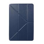 Honeycomb TPU Bottom Case Horizontal Deformation Flip Leather Case for iPad Mini 2019，with Holder (Dark Blue)