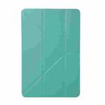 Honeycomb TPU Bottom Case Horizontal Deformation Flip Leather Case for iPad Mini 2019，with Holder (Mint Green)