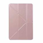 Honeycomb TPU Bottom Case Horizontal Deformation Flip Leather Case for iPad Mini 2019，with Holder (Rose Gold)