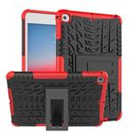 Tire Texture TPU+PC Shockproof Case for iPad Mini 2019, with Holder (Red)