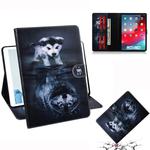 Wolf and Dog Pattern Horizontal Flip Leather Case for  iPad Pro 11 inch (2018), with Holder & Card Slot & Wallet