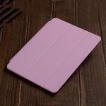 Three-folding Horizontal Flip Leather Case for iPad Air (2019), with Holder (Pink)