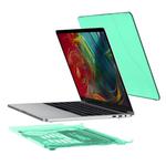 Multi-function Ultra-thin Translucent Heat Dissipation Laptop PC Protective Case for MacBook Pro 13.3 inch, with Holder & Handle & Slip-resistant Feet(Green)