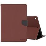 GOOSPERY FANCY DIARY for iPad 10.2 Cross Texture Leather Case with Card Slot & Holder & Wallet(Brown)