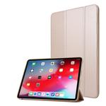 For iPad Pro 11 (2020) PC + PU Leather Tablet Case with Three-folding Holder(Champagne Gold)