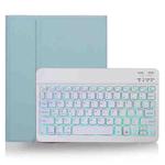 X-11BS Skin Plain Texture Detachable Bluetooth Keyboard Tablet Case for iPad Pro 11 inch 2020 / 2018, with Pen Slot & Backlight (Green)