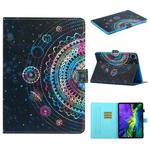 For iPad 11 Pro (2020) Painted Flower Totem Car Line TPU Horizontal Flip Leather Tablet Case with Holder & Card Slot & Sleep / Wake-up Function(Black)