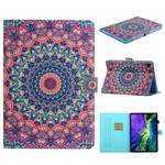 For iPad 11 Pro (2020) Painted Flower Totem Car Line TPU Horizontal Flip Leather Tablet Case with Holder & Card Slot & Sleep / Wake-up Function(Red Purple)