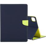 For iPad Pro 12.9 2020 GOOSPERY FANCY DIARY Cross Texture Leather Tablet Case with Holder & Card slots & Wallet (Navy Blue)