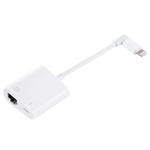 NK-1035 Ethernet Port + 8 Pin Female to 8 Pin Elbow Male Function Adapter(White)