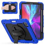 For iPad Pro 11 inch (2018) / Pro 11 inch (2020) Shockproof Colorful Silica Gel + PC Protective Tablet Case with Holder & Shoulder Strap & Hand Strap & Pen Slot(Blue)