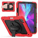 For iPad Pro 11 inch (2018) / Pro 11 inch (2020) Shockproof Colorful Silica Gel + PC Protective Tablet Case with Holder & Shoulder Strap & Hand Strap & Pen Slot(Red)