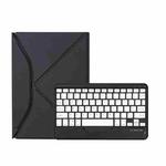 Z098B Pen Slot Bluetooth Keyboard Leather Tablet Case For iPad Air 2022/2020 (Black)