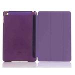 Pure Color Merge Horizontal Flip Leather Case for iPad Mini (2019) / iPad Mini 4, with Holder (Purple)