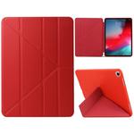 Millet Texture PU+ Silica Gel Full Coverage Leather Case for iPad Air (2019) / iPad Pro 10.5 inch, with Multi-folding Holder(Red)