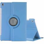 For Huawei MediaPad M5 10.8 inch Litchi Texture PU Leather Case with Rotated Holder & Sleep / Wake-up Function (Blue)