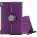 For Huawei MediaPad M5 10.8 inch Litchi Texture PU Leather Case with Rotated Holder & Sleep / Wake-up Function (Purple)