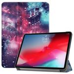 Horizontal Flip Galaxy Pattern Colored Painted Leather Case for iPad Pro 11 inch (2018), with Three-folding Holder & Wake-up / Sleep Function