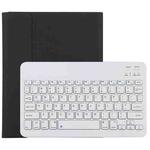 TG11B Detachable Bluetooth White Keyboard + Microfiber Leather Tablet Case for iPad Pro 11 inch (2020), with Pen Slot & Holder (Black)