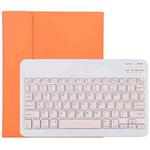 TG11B Detachable Bluetooth Pink Keyboard + Microfiber Leather Tablet Case for iPad Pro 11 inch (2020), with Pen Slot & Holder (Orange)